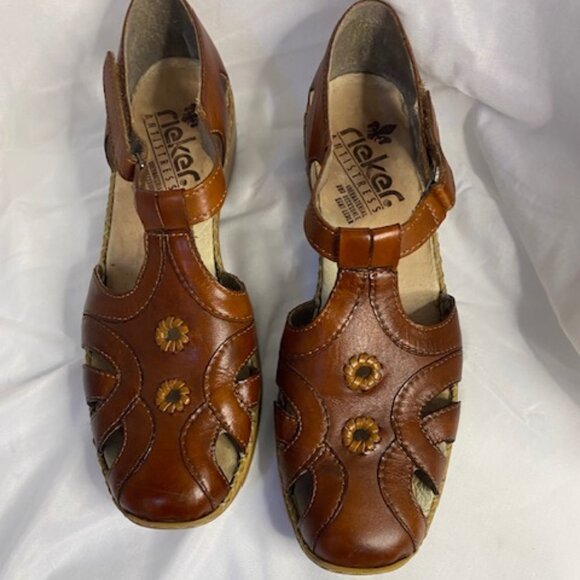 Rieker Antistress Leather Women's sandals Size-40/9.5 - Picture 1 of 7